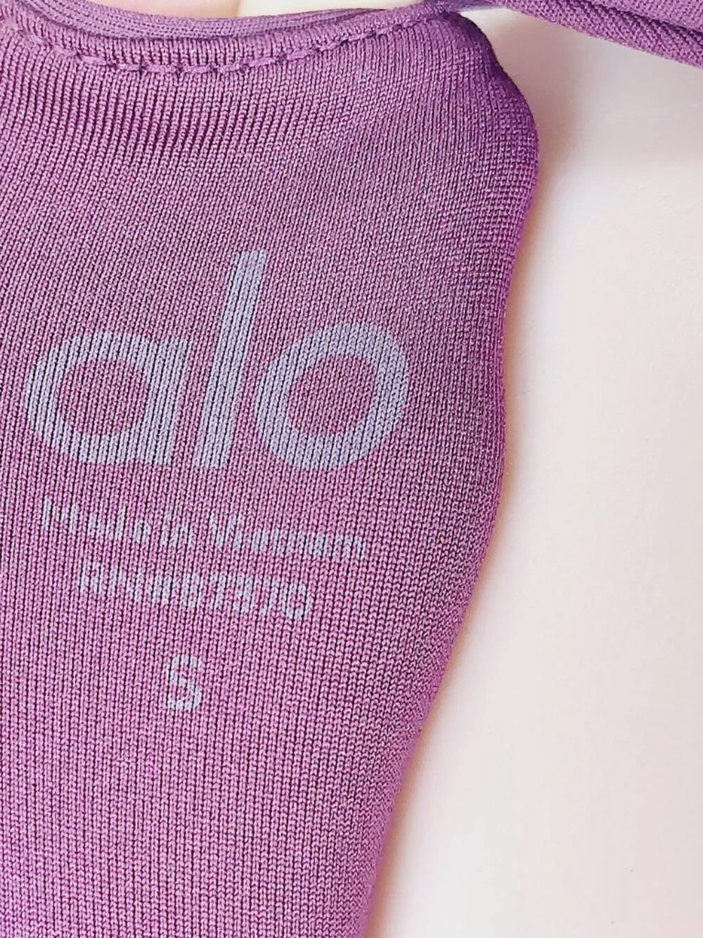 Alo Yoga Women's Purple Coral Colorblock Mesh Endear Workout Sports Bra Size S